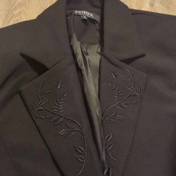 Disturbia funnelw eb embroidered relaxed blazer size 6 new - Picture 4 of 5